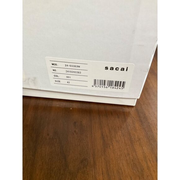 SACAI Pockets Slides in Black 43 10 New With Box Mens Sandals - Picture 14 of 16